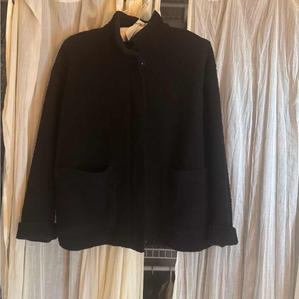 Eileen Fisher Black Textured Fabric